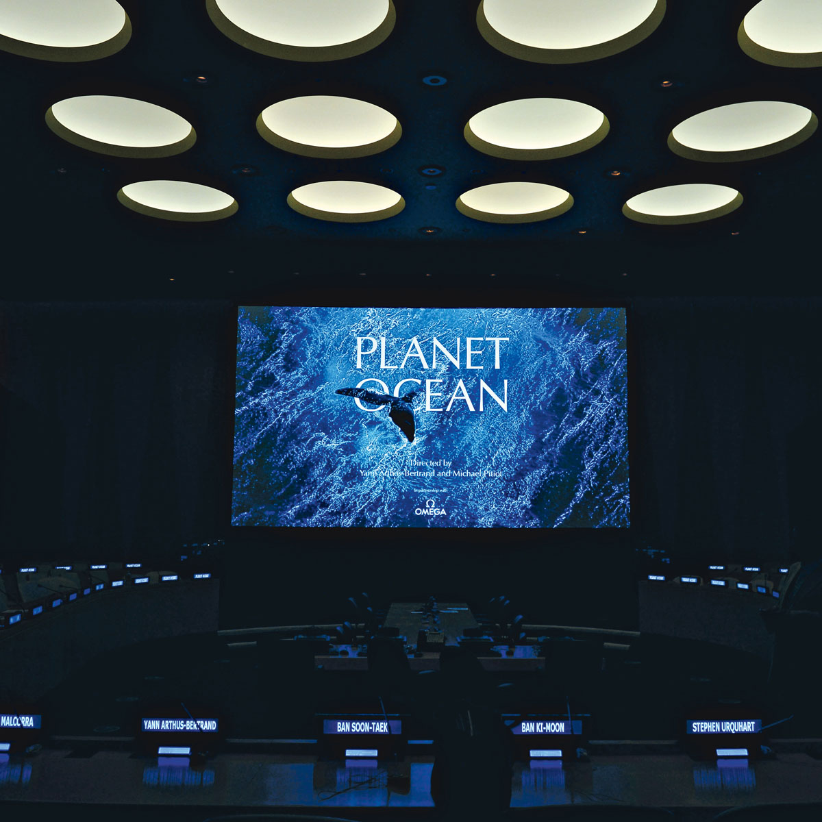 《海洋宇宙》在聯(lián)合國上映，紐約